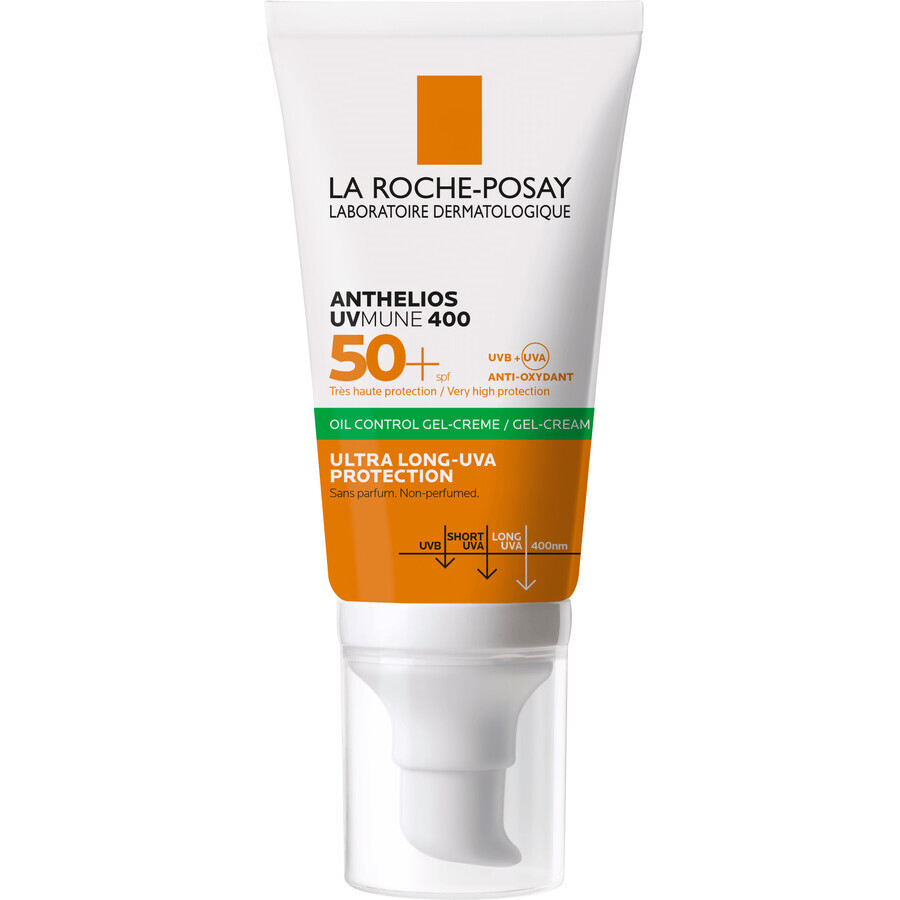 La Roche-Posay Anthelios UVMUNE 400 fragrance-free oil control gel-cream SPF 50+ for sensitive oily skin 50 ml