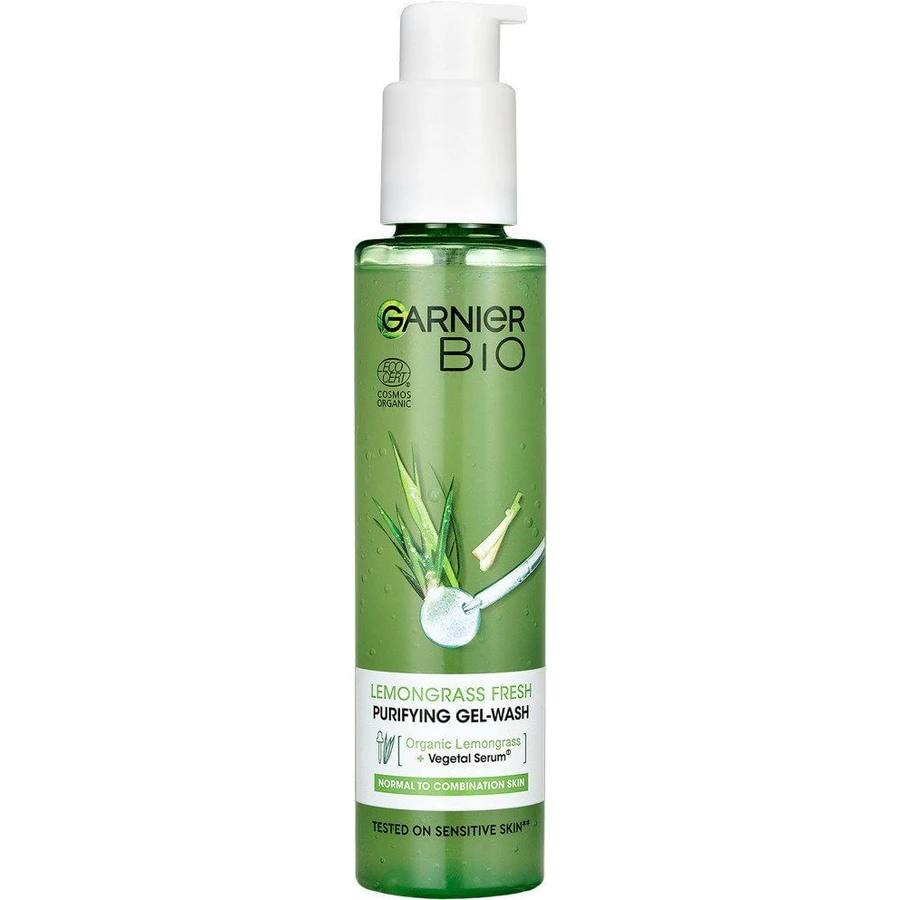 Garnier BIO Gel nettoyant intensif à l'huile essentielle de citronnelle et à l'aloe vera 150 ml