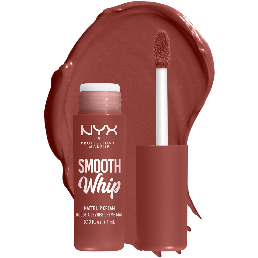 NYX Professional Makeup Smooth Whip Matte Lip Cream 03 Late Foam Matte Liquid Lipstick, 4 ml