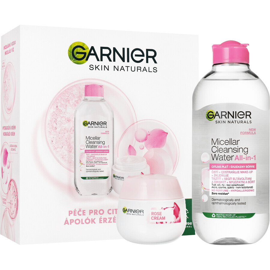 Garnier Skin Naturals Rose Pacchetto Natale 2023 - crema + acqua micellare