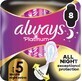 Always Platinum secure Night 8 extra maandverband met vleugels