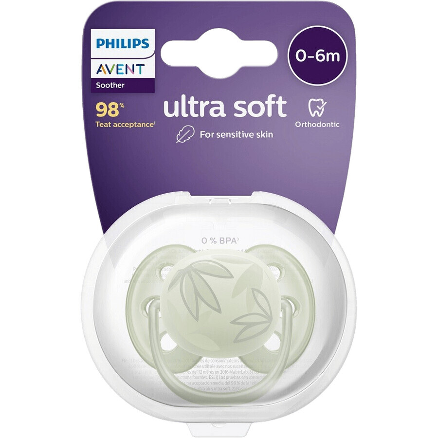 Philips Avent Ultrasoft Premium Soother 0-6m green