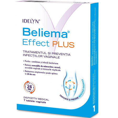 Beliema Idelyn Effect Plus, 7 vaginale tabletten, Stada