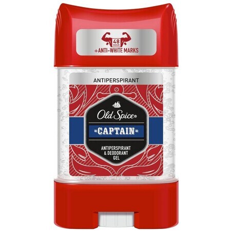 Old Spice Captain Antitranspirante Gel transparente con notas de sándalo y cítricos 70 ml