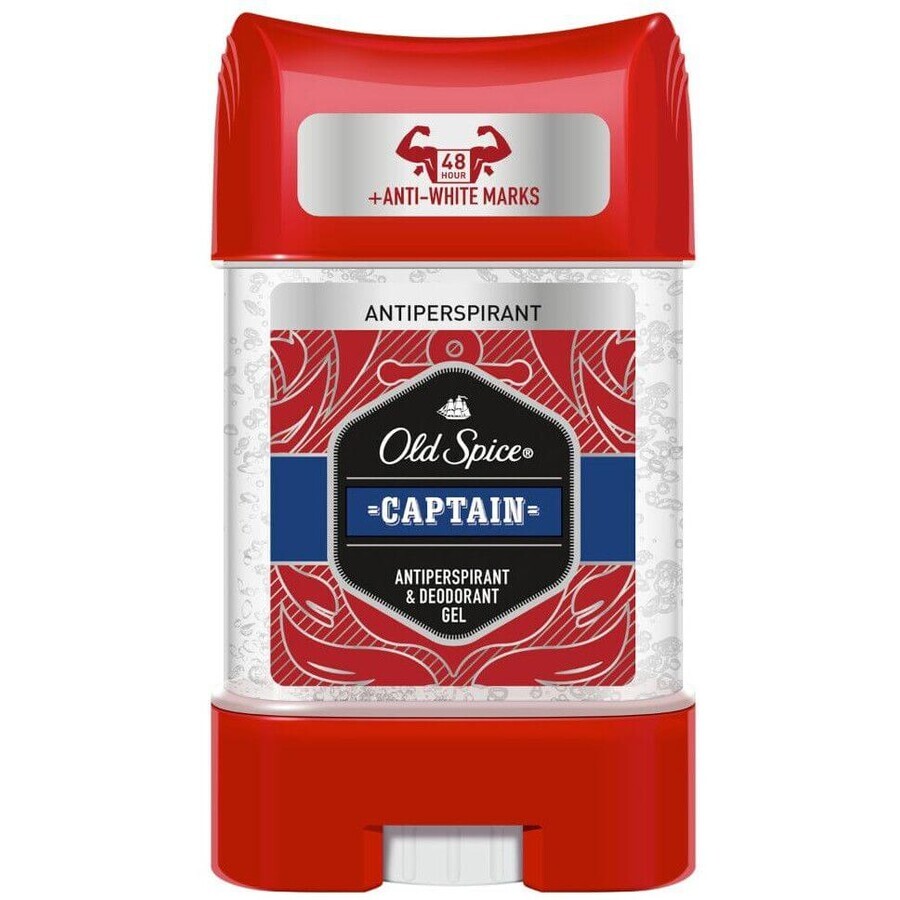 Old Spice Captain Antitranspirante Gel transparente con notas de sándalo y cítricos 70 ml