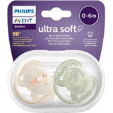 Philips Avent Ultrasoft Premium Schnuller Pet Boy 0-6m 2 Stück