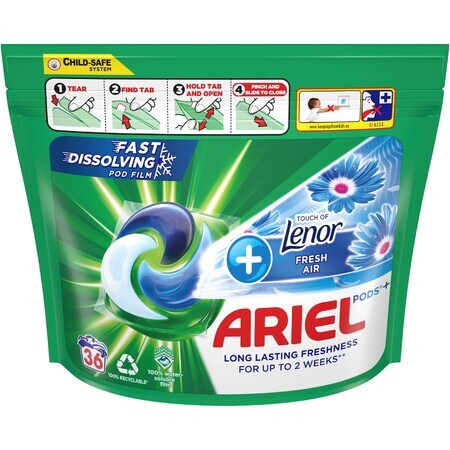 Ariel All-in-1 Pods Frisse lucht vloeibaar wasmiddel 36 capsules