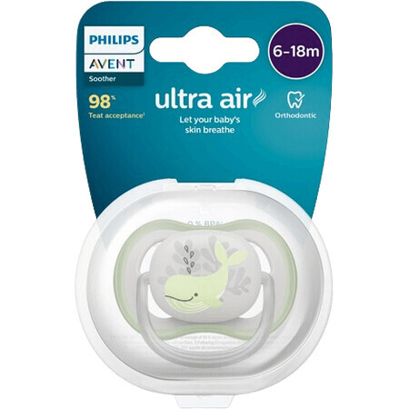 Philips Avent Ultra Air Schnuller 6-18m Walfisch 6-18m