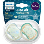 Philips Avent Ultra air succhietto notturno 0-6m bambino 2 pz.