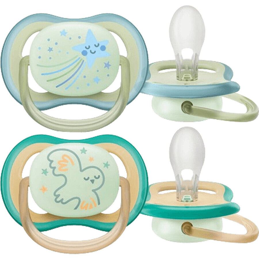 Philips Avent Ultra air succhietto notturno 0-6m bambino 2 pz.