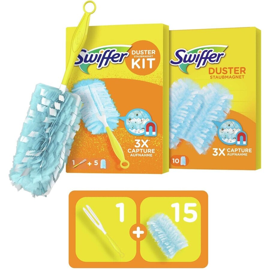 Set Swiffer (1 manico + 15 aspirapolvere)