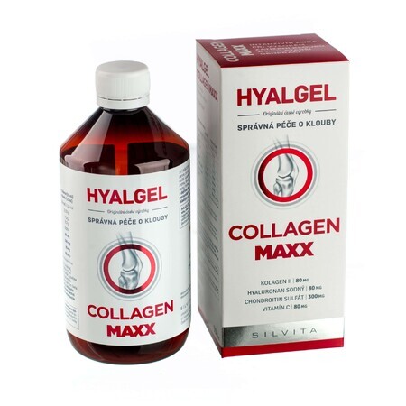 Silvita HYALGEL COLLAGEN MAXX vloeibaar preparaat met sinaasappelsmaak 500 ml