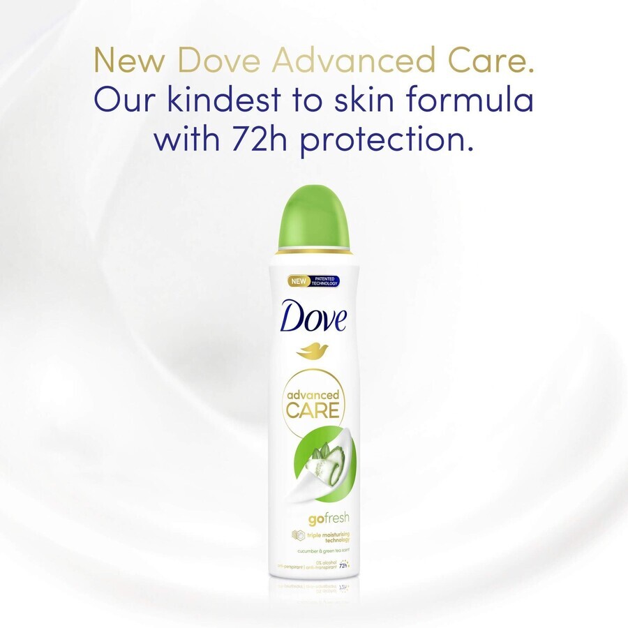 Spray antiperspirant Dove Advanced care go fresh Castravete și ceai 150 ml