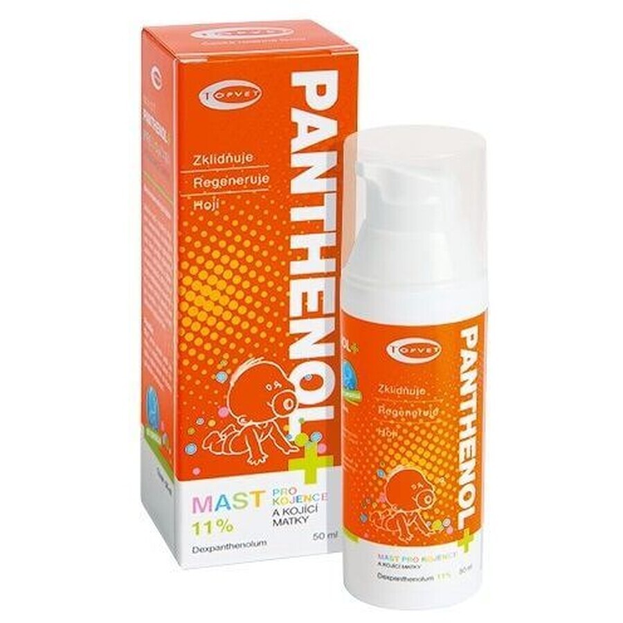 Topvet PANTHENOL +, 11% Zalf voor zuigelingen en zogende moeders 50 ml