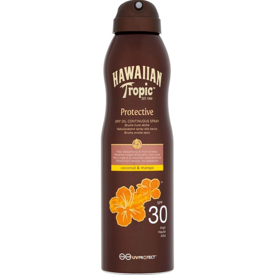 Hawaiian Tropic Trockenes Sonnenschutzöl SPF 30 Schützend 180 ml