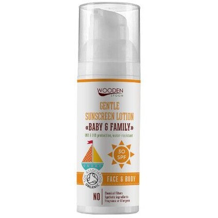 Houten Lepel Baby & Familie Zonnebrandcrème Body Lotion SPF30, 50 ml