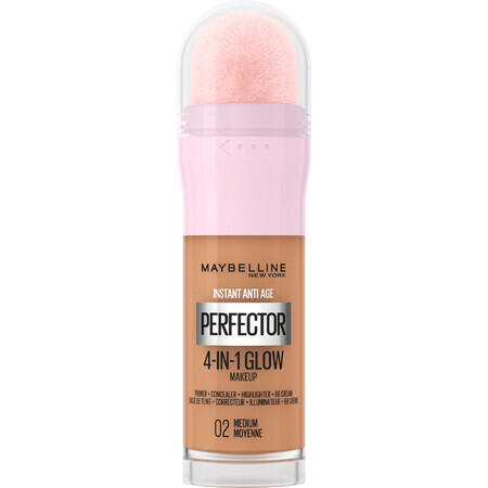 Maybelline New York Instant Perfector 4 en 1 Glow 02 Maquillaje iluminador medio 20 ml