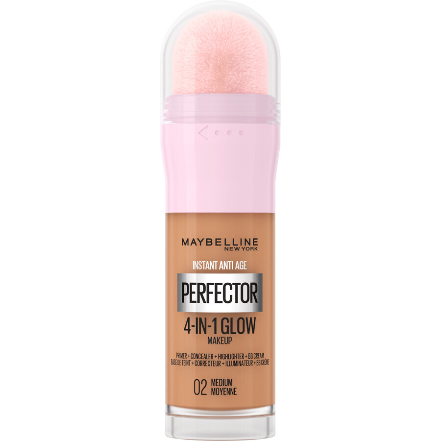 Maybelline New York Instant Perfector 4 en 1 Glow 02 Maquillaje iluminador medio 20 ml