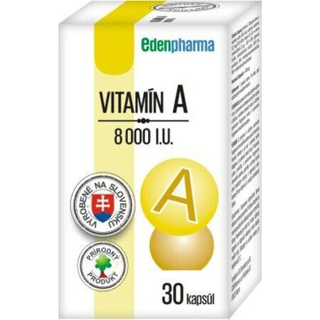 EdenPharma Vitamine A 8000 IE 30 capsules