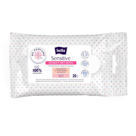 Bella Sensitive Intimate Wet Wipes 20 pcs