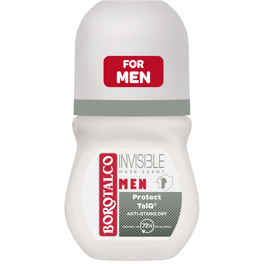 Borotalco Men Absolute InvisibleDry Musk Musk Scent, roll-on deodorant for men 50 ml