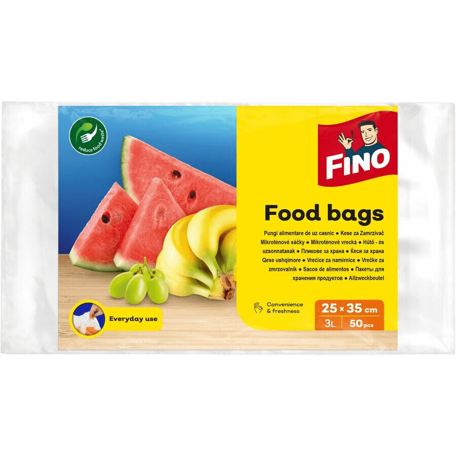 Fino Bolsas para alimentos microtene bolsas 25 x 35 cm 50 unid.