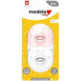 Medela Baby Soft Succhietto tutto in silicone Bambina 0-6m 2 pezzi