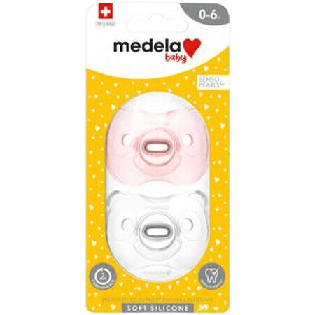 Medela Baby Soft Succhietto tutto in silicone Bambina 0-6m 2 pezzi