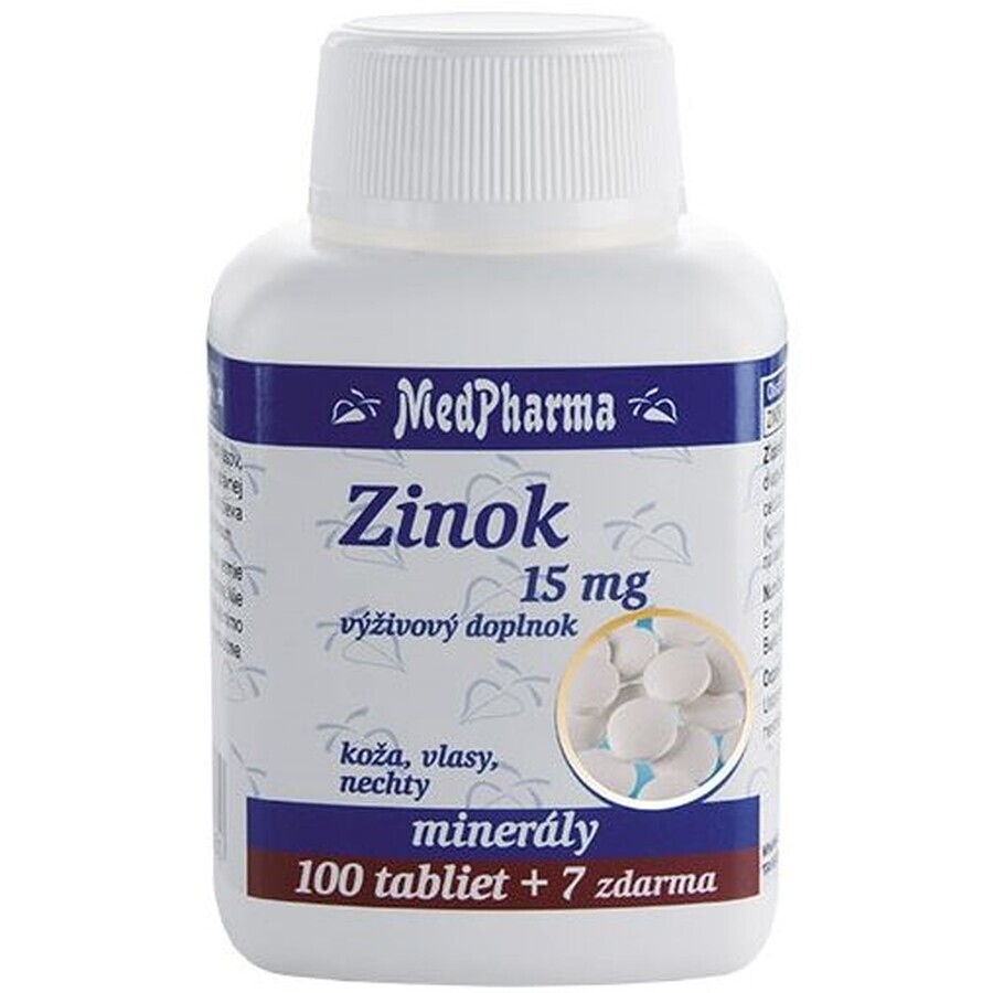 MedPharma Zink 15 mg 107 tabletten