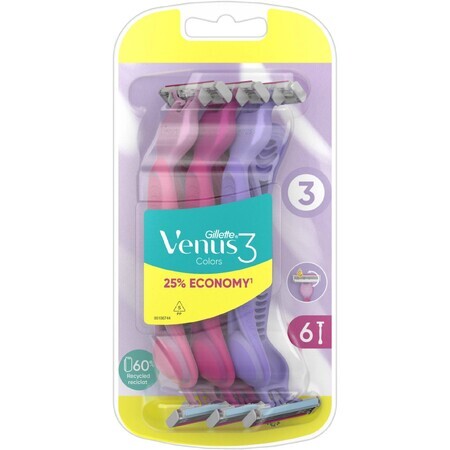 Gillette Venus Simply Venus3 Wegwerpscheerapparaat Multicolour 6 stuks