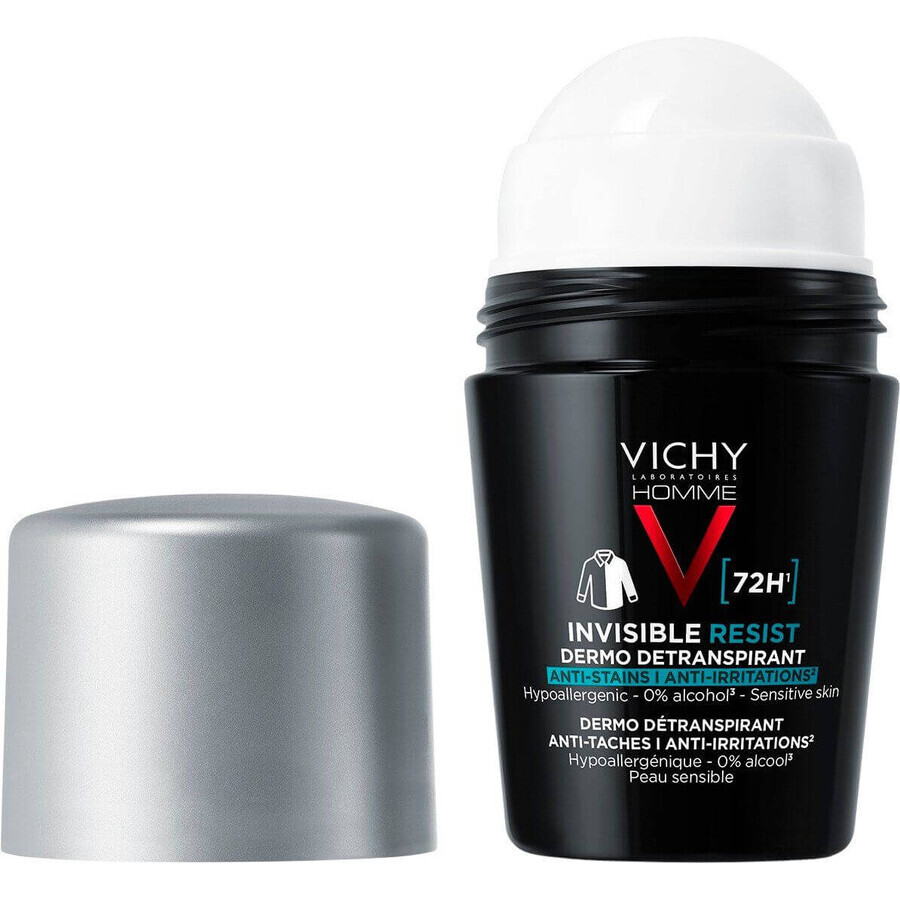 Vichy Homme Invisible Resist 72H antiperspirant împotriva petelor și iritațiilor 50 ml