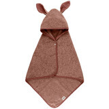 BIBS Kangaroo towel with hood in organic cotton - Woodchuck