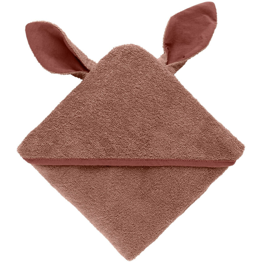 BIBS Kangaroo towel with hood in organic cotton - Woodchuck