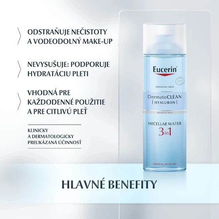 Eucerin DermatoCLEAN Apă micelară 3în1 200 ml