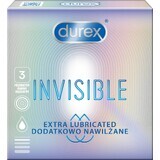 Durex Invisible Extra Lubricated Condoms Invisible Extra 3 pcs