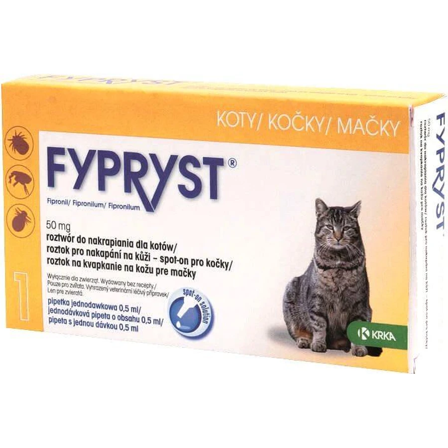 Fypryst Cats oplossing voor huidinfuus 50 mg 0,5 ml