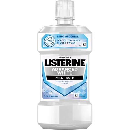 Listerine Advanced White Apă de gură cu gust delicat 500 ml