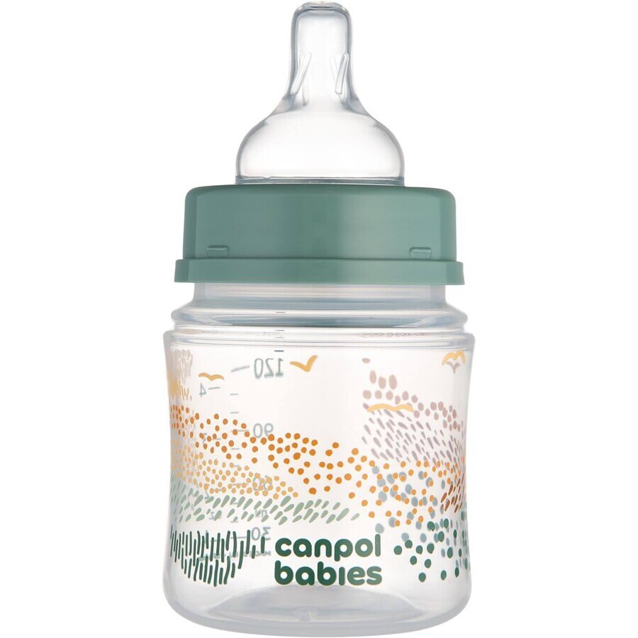 Canpol baby Bottiglia anticolica EasyStart MOUNTAIS MOUNTAIS verde 120 ml