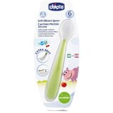 Cuchara de silicona Chicco 6m+ verde