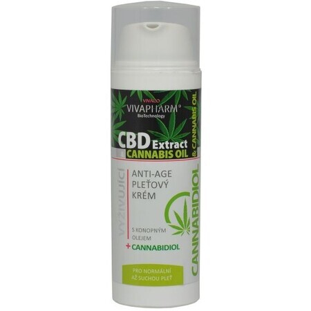 Vivapharm Anti-aging huidcrème met cannabidiol 50 ml