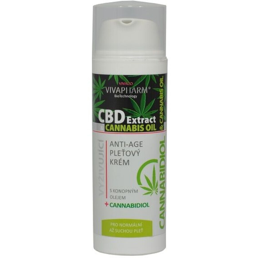 Vivapharm Anti-aging huidcrème met cannabidiol 50 ml