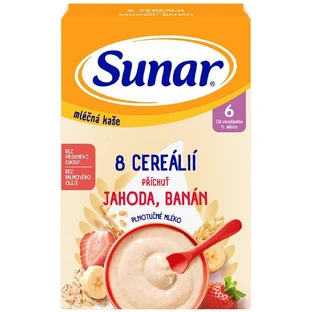 Sunar pap met 8 granen aardbeien, banaan 210 g