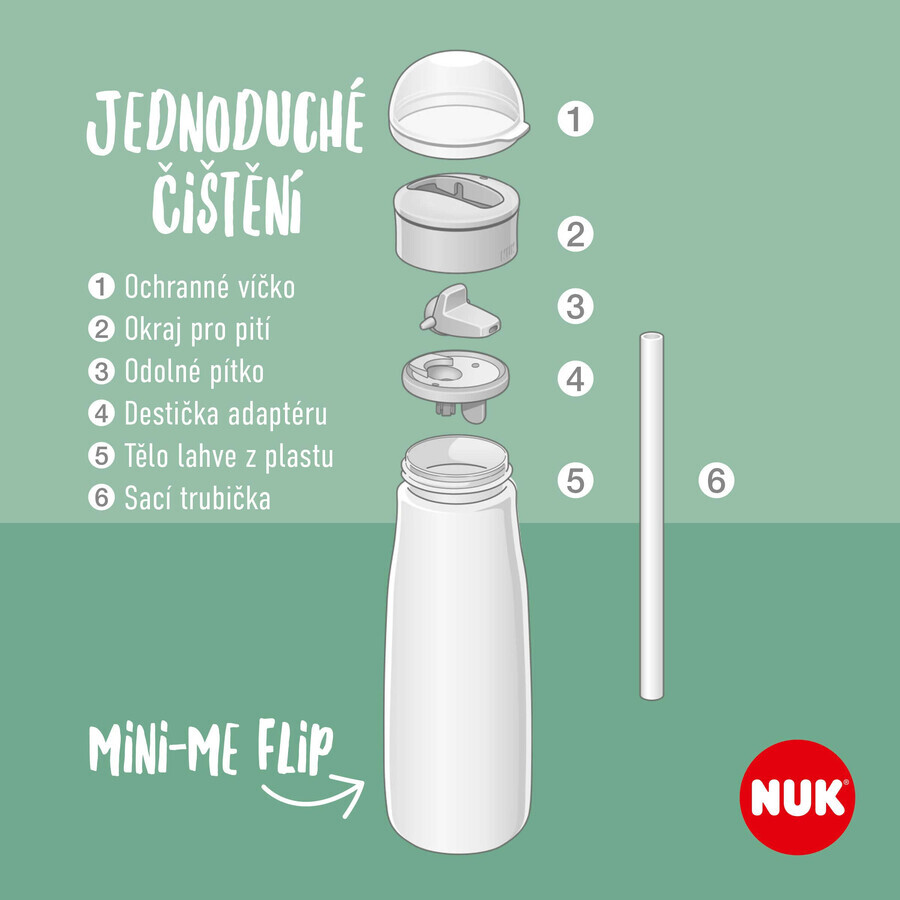 Nuk Mini-Me PP Flip-Flasche grün 450 ml