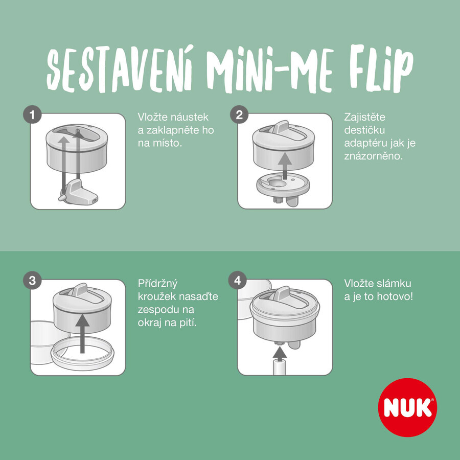 Nuk Mini-Me PP Flip-Flasche grün 450 ml