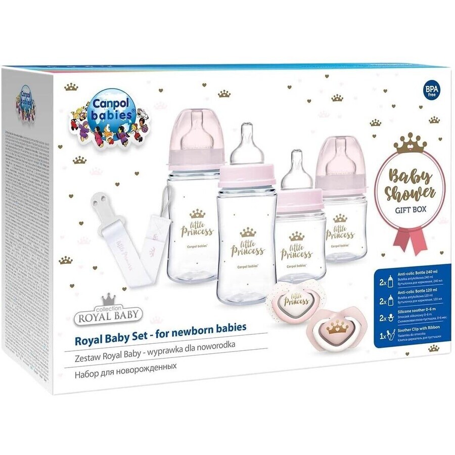 Set neonato Canpol bambini Royal Baby rosa