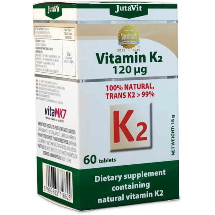 Jutavit Natuurlijke Vitamine K2 120 µg 60 tabletten