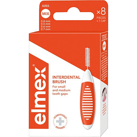 Elmex mix interdental toothbrush 0,4 mm - 0,7 mm 8 pcs