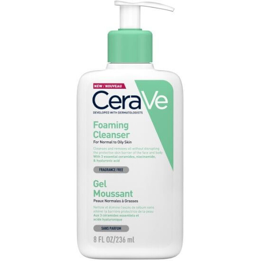 CeraVe Gel spumant de curățare pentru ten normal până la gras 236 ml