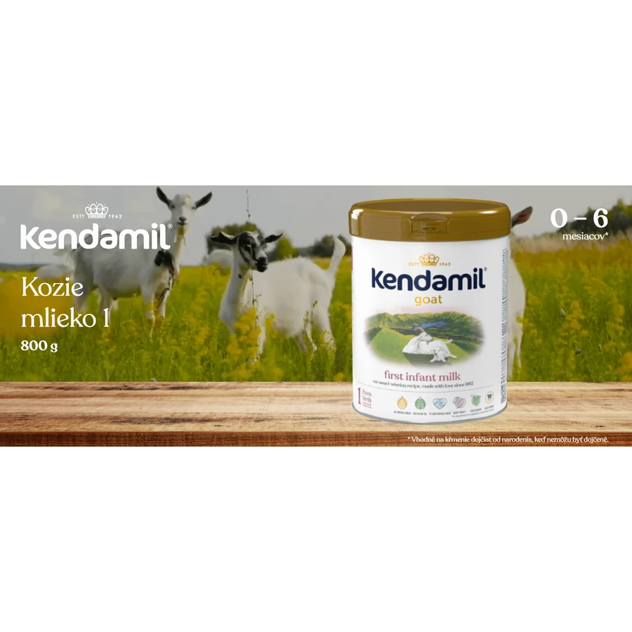 Kendamil Geitenmelk voor zuigelingen 1 DHA+, 800 g