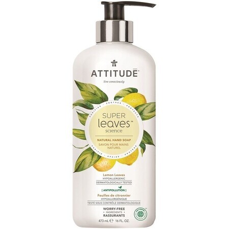 Attitude Super Leaves sapone per le mani detossinante con foglie di agrumi 473 ml